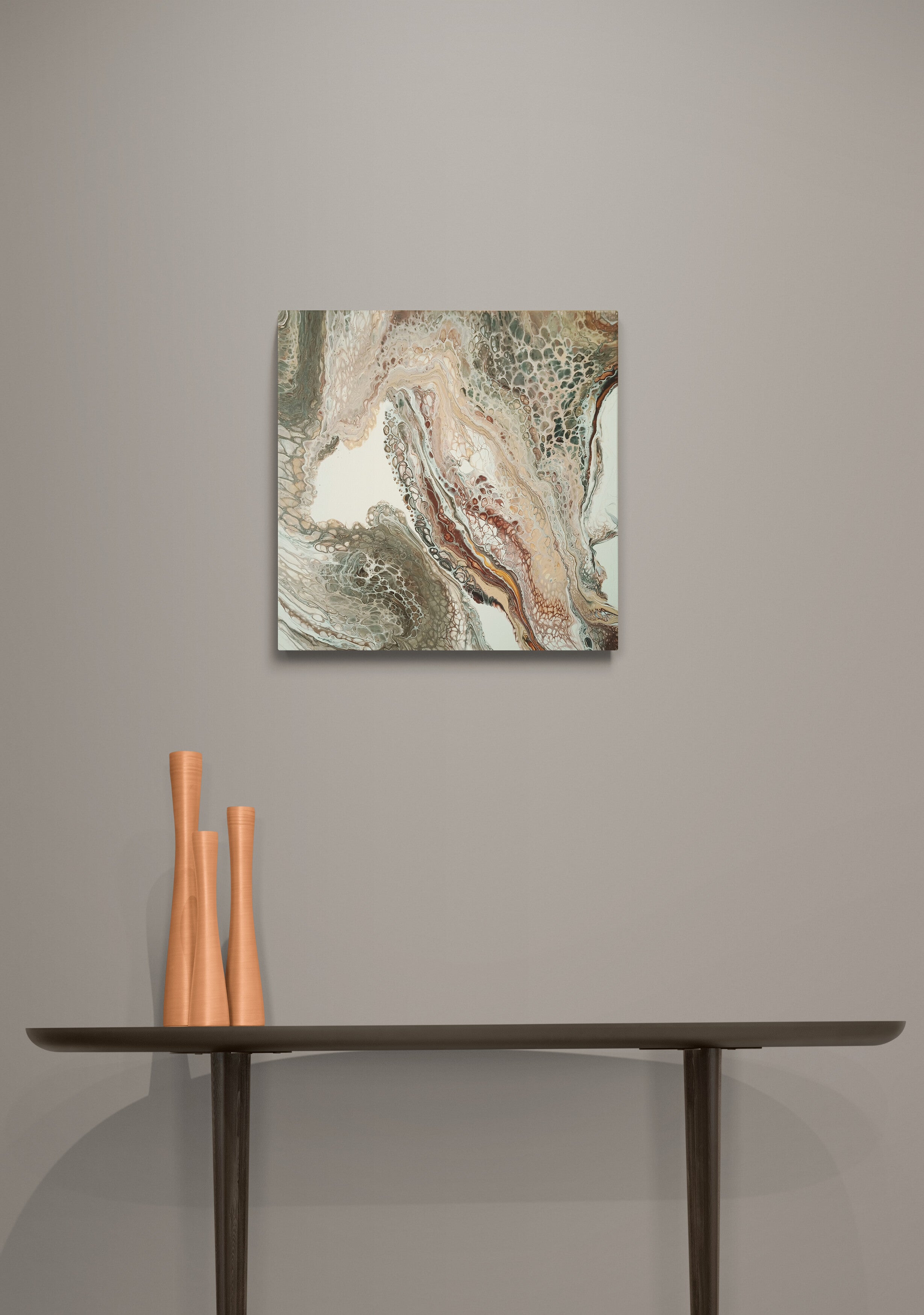 Quadro in acrilico su tela 50x50cm "Ghepardo" - Fluidartlab